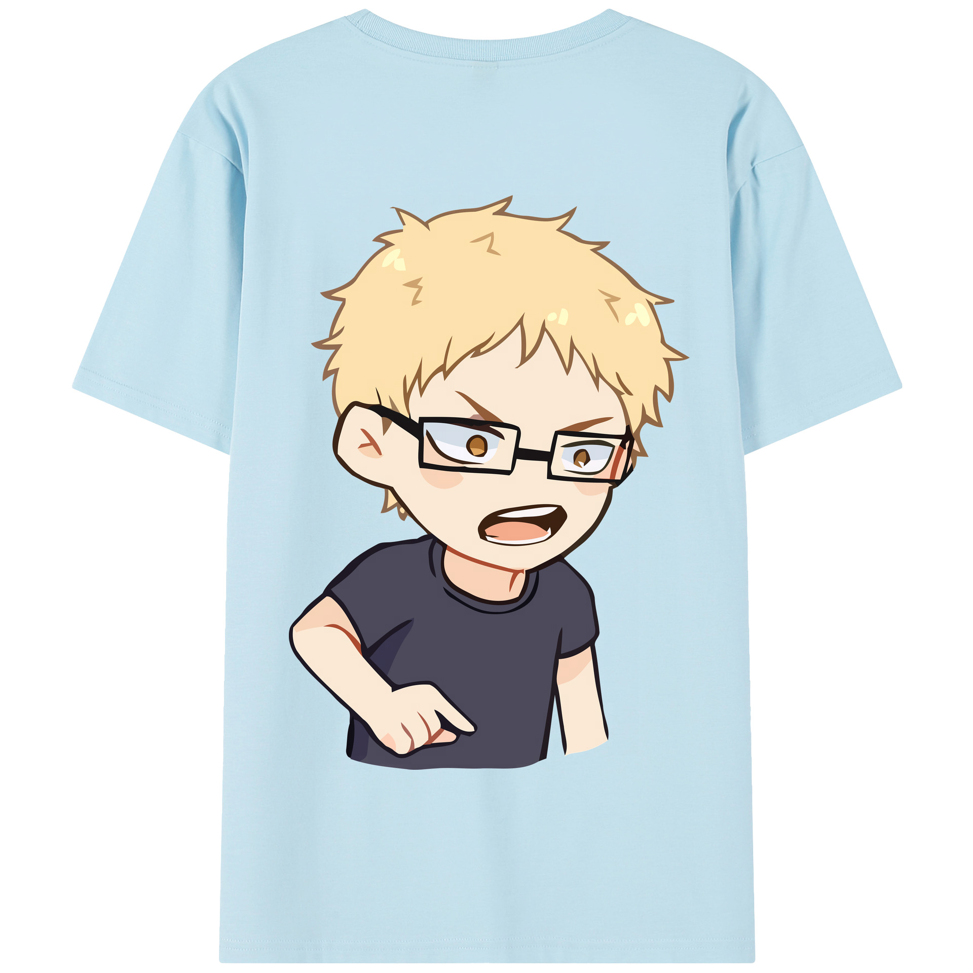 （画像用） ハイキュー!! Haikyu!! 綿100％半袖Tシャツ（背面プリント）